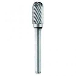 Tivoly  1031641 - Freza cu carburi metalice,  8x20x65 mm, tija 6 mm, forma C (cilindrica cu cap sferic), tais simplu