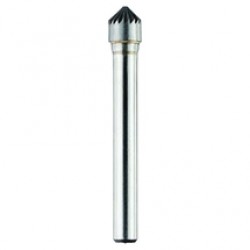 Tivoly  1031721 - Freza cu carburi metalice,  12x25x70 mm, tija 6 mm, forma K (cu cap conic - unghi 90 grade), tais simplu