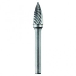 Tivoly  1031781 - Freza cu carburi metalice,  10x20x65 mm, tija 6 mm, forma G (conica cu cap ascutit), tais simplu