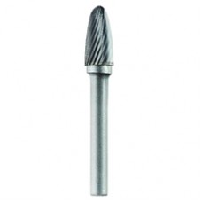 Tivoly  10318210 - Freza cu carburi metalice,  10x20x65 mm, tija 6 mm, forma F (conica cu cap rotunjit), tais simplu