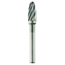 Tivoly  1036671 - Freza cu carburi metalice,  10x20x65 mm, tija 6 mm, forma F (conica cu cap rotunjit), tais simplu