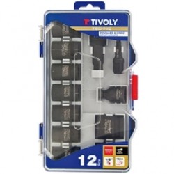 Tivoly  11521470001 - Set chei tubulare impact, 8-24  mm, 1/2 inch, 12 bucati