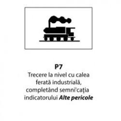 Trecere la nivel cu calea ferată industrială, Indicator rutier
