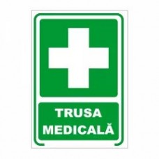 Trusa medicala, semn din plastic, 20x30cm