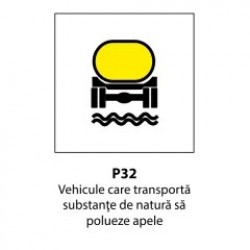 Vehicule care transportă substanţe de natură să polueze apele, Indicator rutier