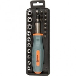 Vorel  60976 - Set capete de insurubare si chei tubulare, mixt, 22 bucati