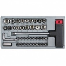 Vorel  65150 - Set capete de insurubare si chei tubulare, mixte, 41 bucati