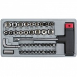 Vorel  65150 - Set capete de insurubare si chei tubulare, mixte, 41 bucati