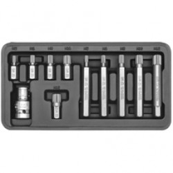 Yato  YT-0415 - Set capete de insurubare, profil SPLINE, 11 bucati