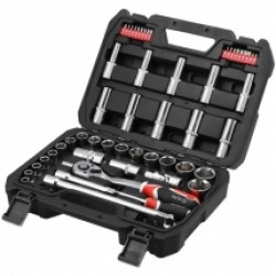 Yato  YT-12660 - Set capete de insurubare si chei tubulare, mixte, 60 bucati