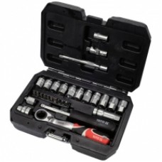 Yato  YT-38650 - Set capete de insurubare si chei tubulare, mixte, 29 bucati