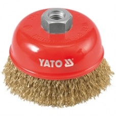 Yato  YT-4766 - Perie oala, 100x- mm, fir ondulat, -