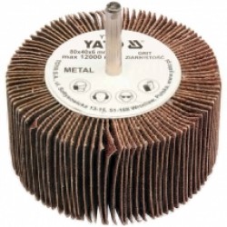 Yato  YT-83384 - Perie lamelara cu tija, 80x40 mm, granulatie 100